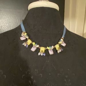 💜 J. Crew Beaded Statement Necklace with Tie Closure